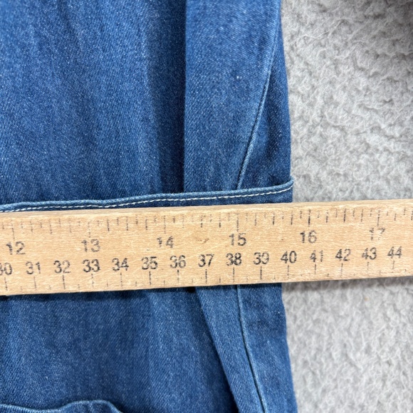 Mare Mare for Anthropologie Aya Denim Utility Jumpsuit Blue 100% Cotton small - Picture 10 of 16